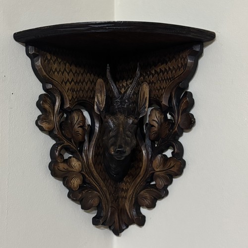 Antique black forest carved - black,
