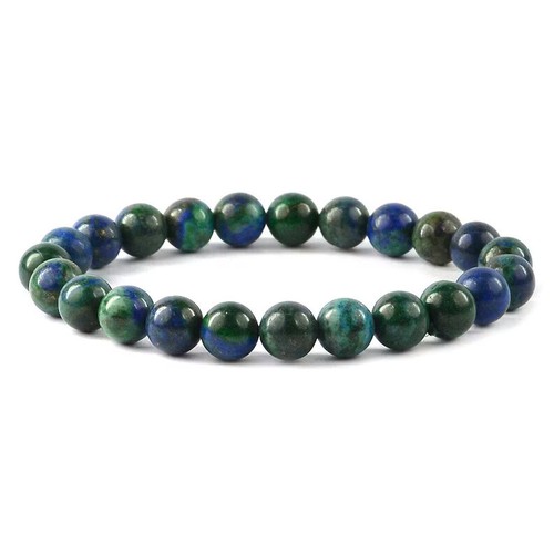 Natural azurite 6mm round - natural,