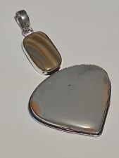 925 Silver Picture Jasper pendant. LARGE  BEAUTIFUL.  1486