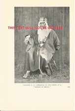 COLONEL T E LAWRENCE ARABIA PRINCE OF MECCA  c 1930 PHOTO ILLUSTRATION PRINT
