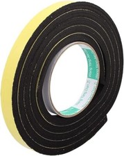 sourcingmap Sealing Foam Tape 15mm Wide 8mm Thick 2m 6.56ft Long, Self Adhesive