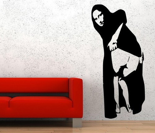 Banksy wall sticker mona - wall,