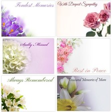 Bereavement Flower Message Cards - 60mm x 90mm | 55mm x 85mm - Florist Sympathy