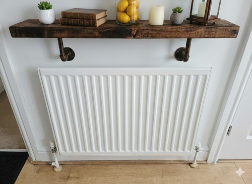 Rustic radiator shelf 5cm - rustic,