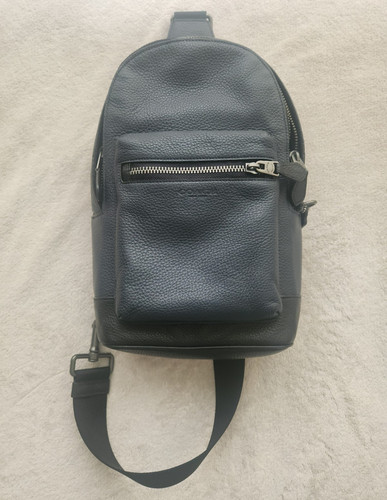 Coach black leather sling - black,