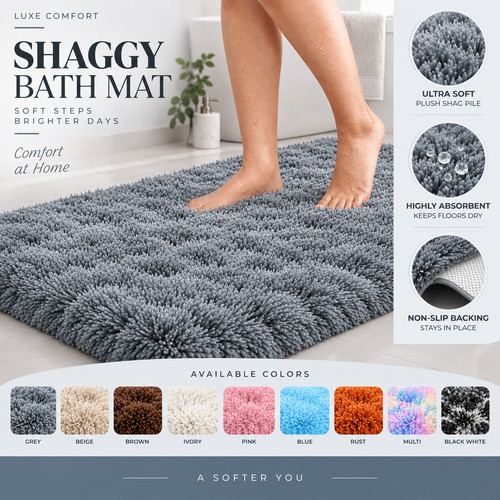 Non slip bath mat small - non, large