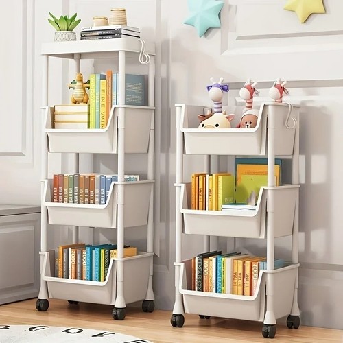 Rolling trolley bookshelf - rolling,