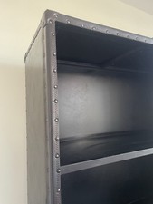 Brown Fake Leather Bookcase Shelving H192cm x W84cm x D35cm