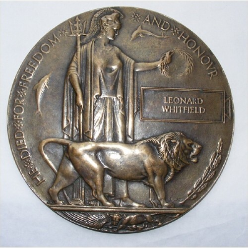 Ww1 death plaque penny leonard - plaque,