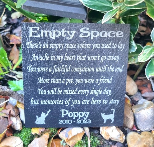Personalised pet cat memorial - pet,