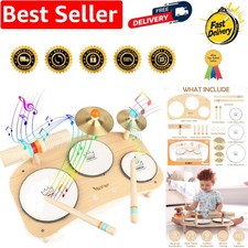 5-Piece Portable Wooden Drum