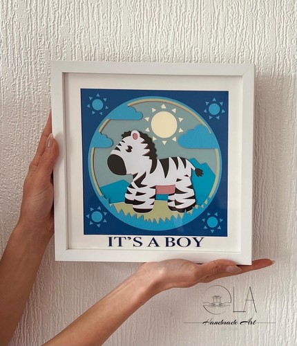 Boy zebra 3d shadow - boy, /