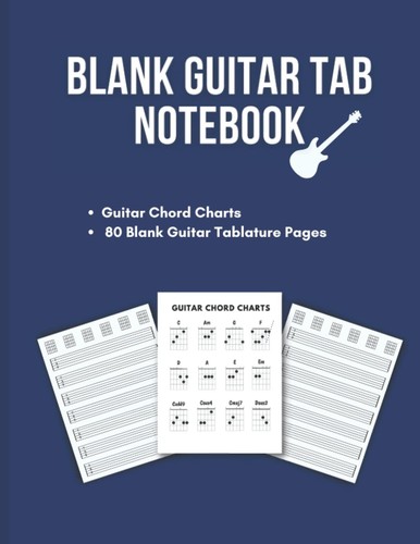 Blue new blank guitar - -, tab