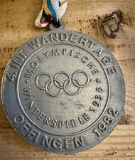Olympic Themed Medal (1982) Celebrating Winter Olympics 1936 (replica)