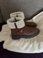 TU Ladies Brown Ankle Bots