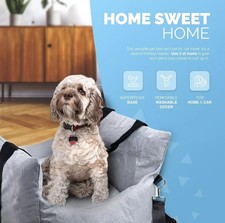 FurDreams Cosy Travel Pet Bed - Portable Car Seat Booster & Carrier