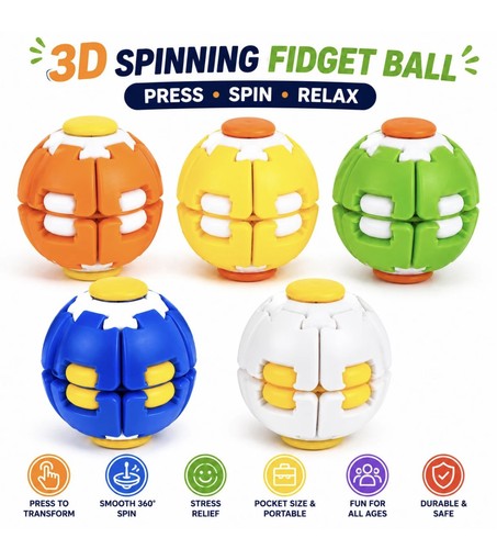 Printed press spin - 3d, press-to-spin