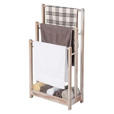 3-Tier Wooden Towel Rack