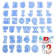 XXL Jumbo Circus Font Letters and Number Cutters - Alphabet Cookie Fondant 
