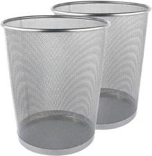 2PK Metal Mesh Waste Paper Bin