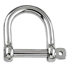 Wide Dee Shackle Stainless Steel A4 Marine Grade 5mm 6mm 8mm 10mm 12mm D Shackle