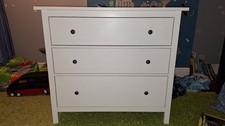 IKEA HEMNES White 3 Drawer Chest – Bedroom Storage  Used