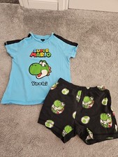 Super Mario Yoshi Short Pyjamas Set Aged 7-8 Years