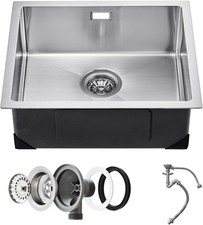 VEVOR 50cm Kitchen Sink Workstation, Stainless Steel Top Mount SinK CHECK DESC