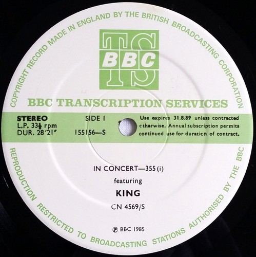 Rare king concert 355 lp - king, concert-355