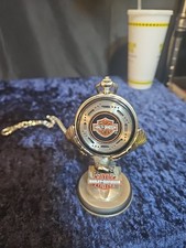 Harley Davidson Pocket Watch  Eagle Stand Motorcycle Needs Battery Super Nice@S3