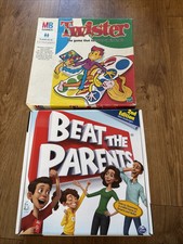 Kids Board Games Bundle Inc Hasbro MB Twister & Beat The Parents Kids Vs Parents