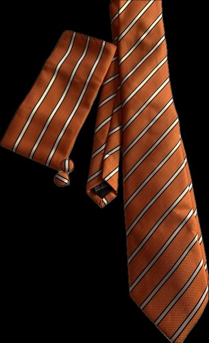 Tie silk orange - hi-tie,