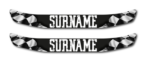 Custom name chequered flag - chequered,