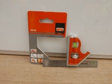 BAHCO CS150 6" STAINLESS STEEL COMBINATION SQUARE CAST STOCK + 3 FREE PENCILS