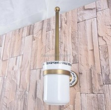 Antique Brass Wall Mounted Bathroom Accessory Toilet Brushes & Holders yba785