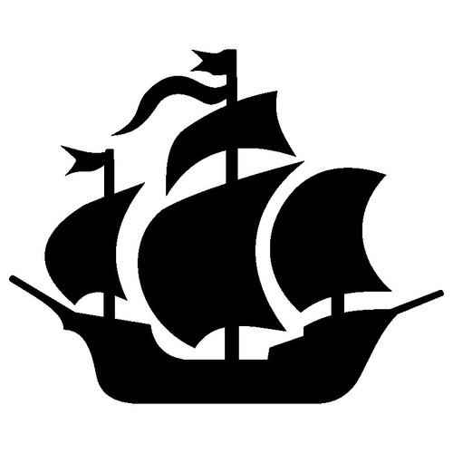 Pirate ship silhouette - silhouette, vinyl