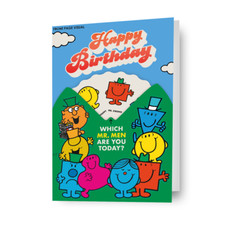 Birthday Card Mr Men & Little Miss Rotating Birthday Card Envelope Included
