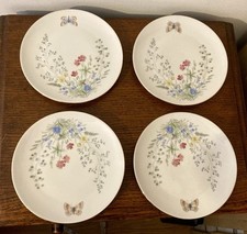 4 Seltmann Weiden Liane Floral & Butterflies 7” Side Plates. FANTASTIC CONDITION