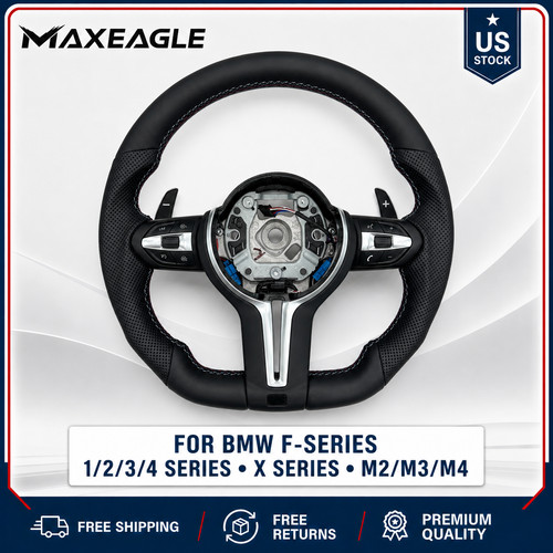 Sport leather steering wheel - leather,