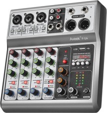 5 Channel Audio Mixer Sound Board Mixing Console with USB Bluetooth Reverb Dela