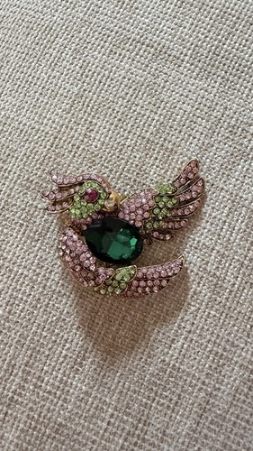 Rhinestone bird statement - rhinestone,