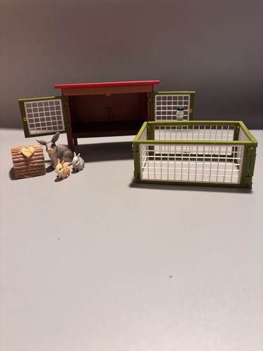 Schleich farm rabbit hutch - rabbit,