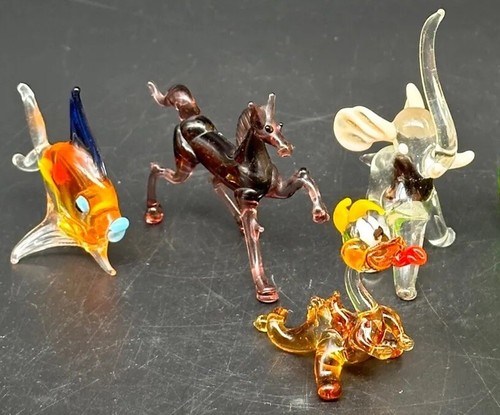 Set four vintage blown - ,