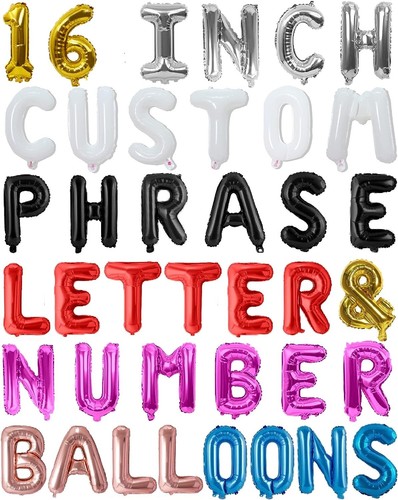 Letters numbers foil - 16",