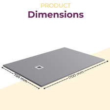 Grey Slate Effect Shower Tray