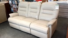 Cream 3 faux leather seater sofa from Sherborne CS I12