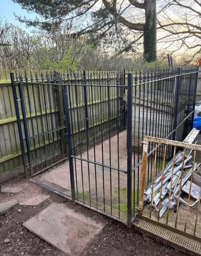 Solid hand made dog run - hand, heavy