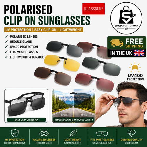 Sunglasses polarised clip - polarised, on