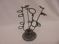 VINTAGE ANTIQUE WAKEFIELDS FLORAL-AID 1930S WIRE FLOWER FROG ARRANGER LEAD BASE