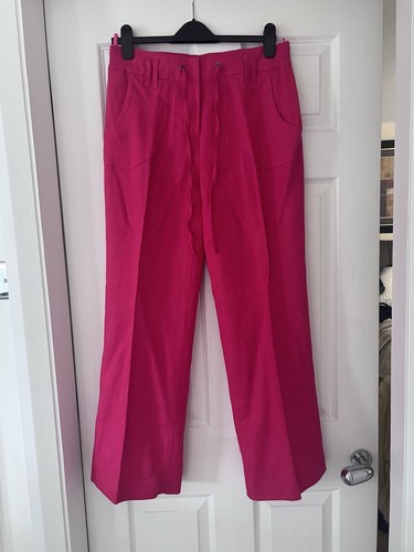 Pink linen trousers 12 - ,